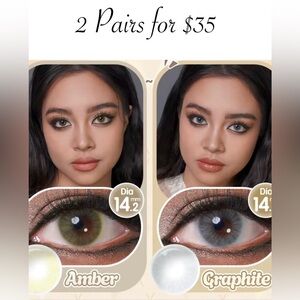 Amber and Graphite Eye Colored Lenses